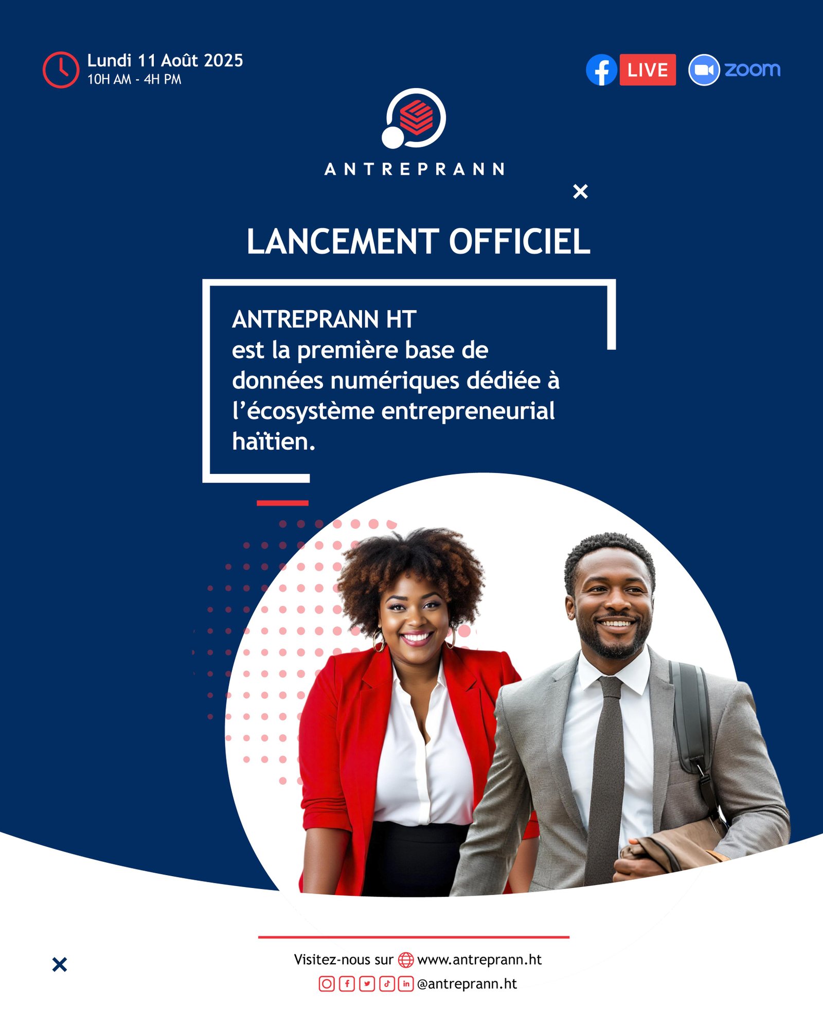 Antreprann : La Révolution Digitale de l’Entrepreneuriat Haïtien Arrive le 11 Août 2025 Antreprann : La Révolution Digitale de l’Entrepreneuriat Haïtien Arrive le 11 Août 2025